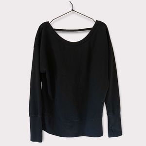 Victorias Secret Sport VSX Sweatshirt Open Back Black Size Medium